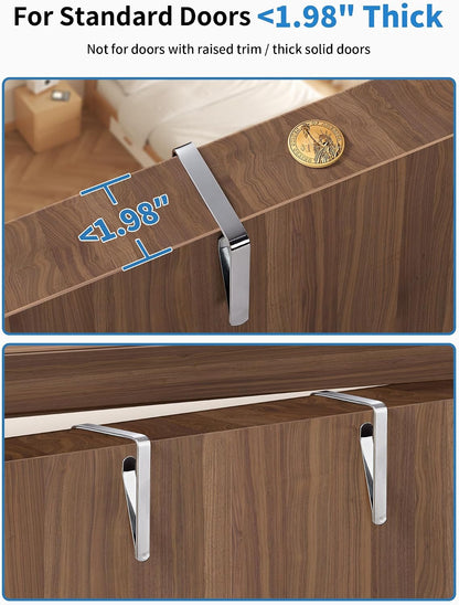 over the Door Organizer for Bedroom, Pantry, Bathroom, 5 Shelf Grey
